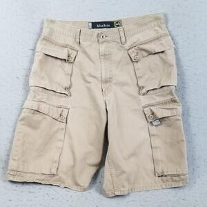 Levi's Shorts Mens 34 Khaki SilverTab Khakis Cargo Utility Multi Pocket Casual